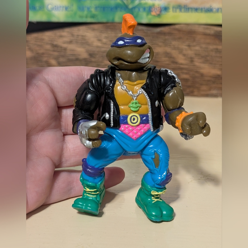 Vintage 1991 Teenage Mutant Ninja Turtles  TMNT Punker Don Figure